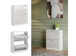 Sapateira branco alto brilho 59x22x72.5 gizmo