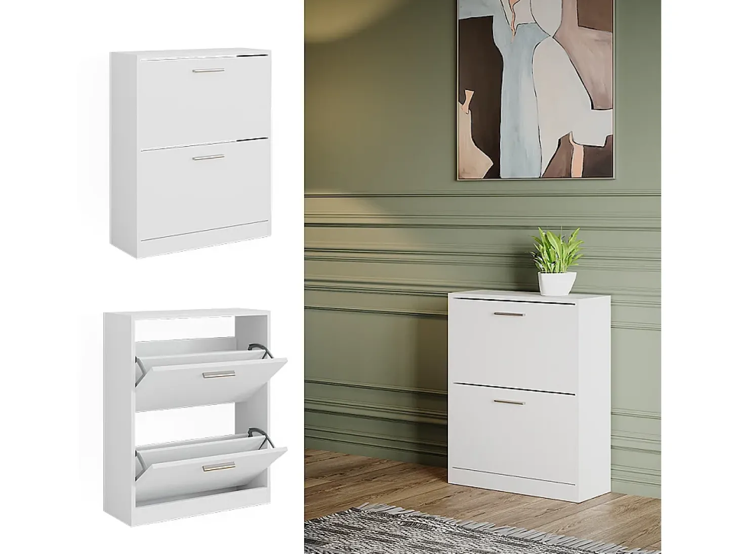 Sapateira branco 59x22x72.5 gizmo