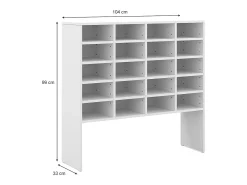 Sapateira branco 104x33x99 hermia