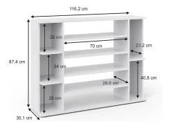 Sapateira branco 116.2x30.1x87.4 levin