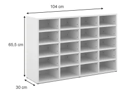 Sapateira branco 104x30x65.5 lysander