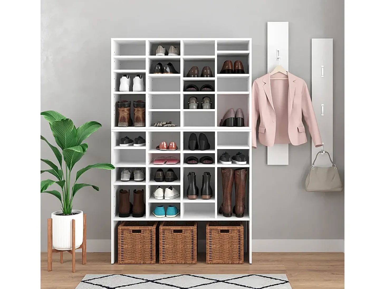 Sapateira branco 104x30x65.5 lysander