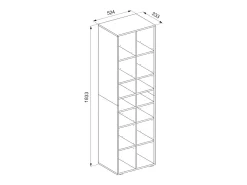 Sapateira branco 54.2x33.3x183.3 paris