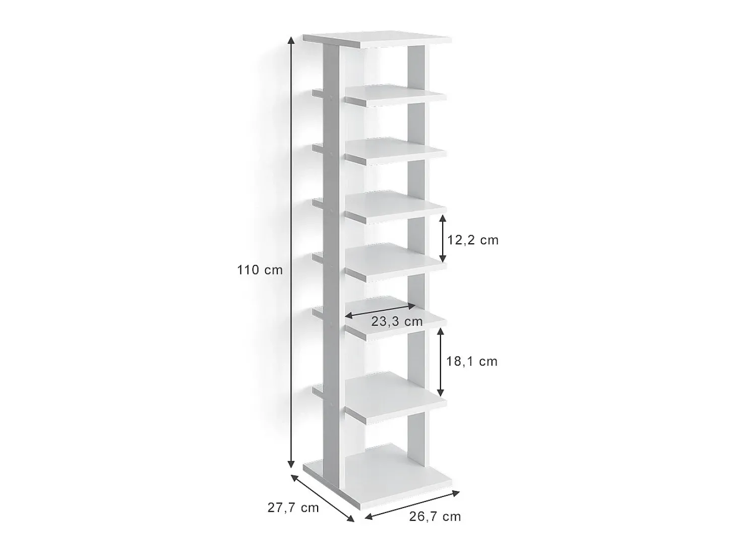 Sapateira branco 26.7x27.7x110 sara