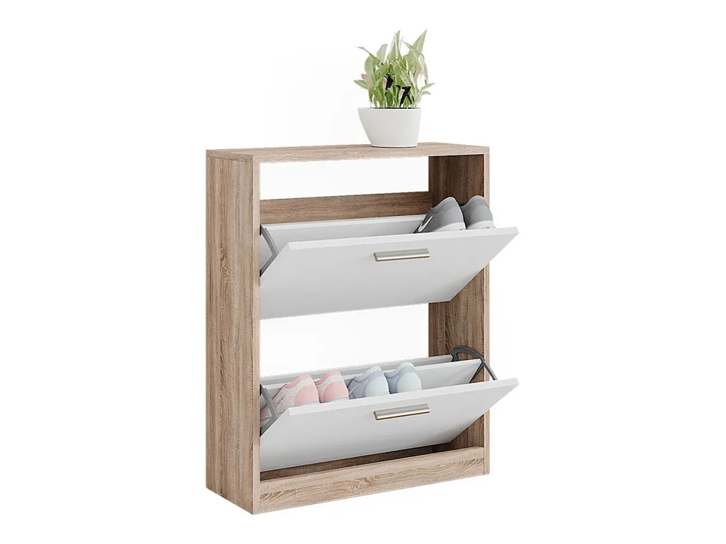 Sapateira branco/sonoma 59x22x72.5 gizmo