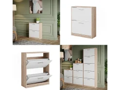 Sapateira branco/sonoma 59x22x72.5 gizmo