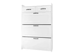 Sapateira com 3 abas + 2 gavetas - sapateira - 80 x 23 x 131 cm - aglomerado - branco