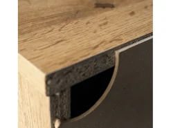Sapateira com 5 compartimentos - 80,5 x 35 x 109,5 cm - prateleiras ajustáveis - Aglomerado - Cor madeira
