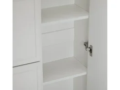 Sapateira com 2 gavetas e 4 portas - Branca 120x24x107 cm
