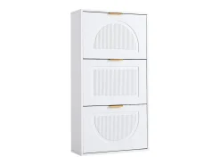 Sapateira com 3 portas - Branca 60 x 24 x 114 cm