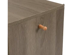 Sapateira com 3 portas, 1 gaveta e banco estofado - Madeira PB - Cinza