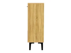Sapateira com 3 portas - Textura vertical - Cor madeira