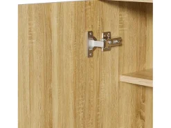 Sapateira com 3 portas - Textura vertical - Cor madeira