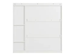 Sapateira com 4 portas e 1 banco dobrável - 119 x 24 x 122 cm - Aglomerado - Branco