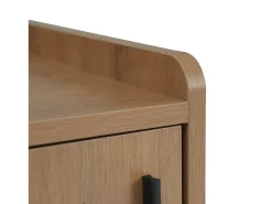 Sapateira com 3 portas e banco - Madeira PB - Cor natural escura