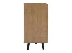 Sapateira com 3 portas e banco - Madeira PB - Cor natural escura