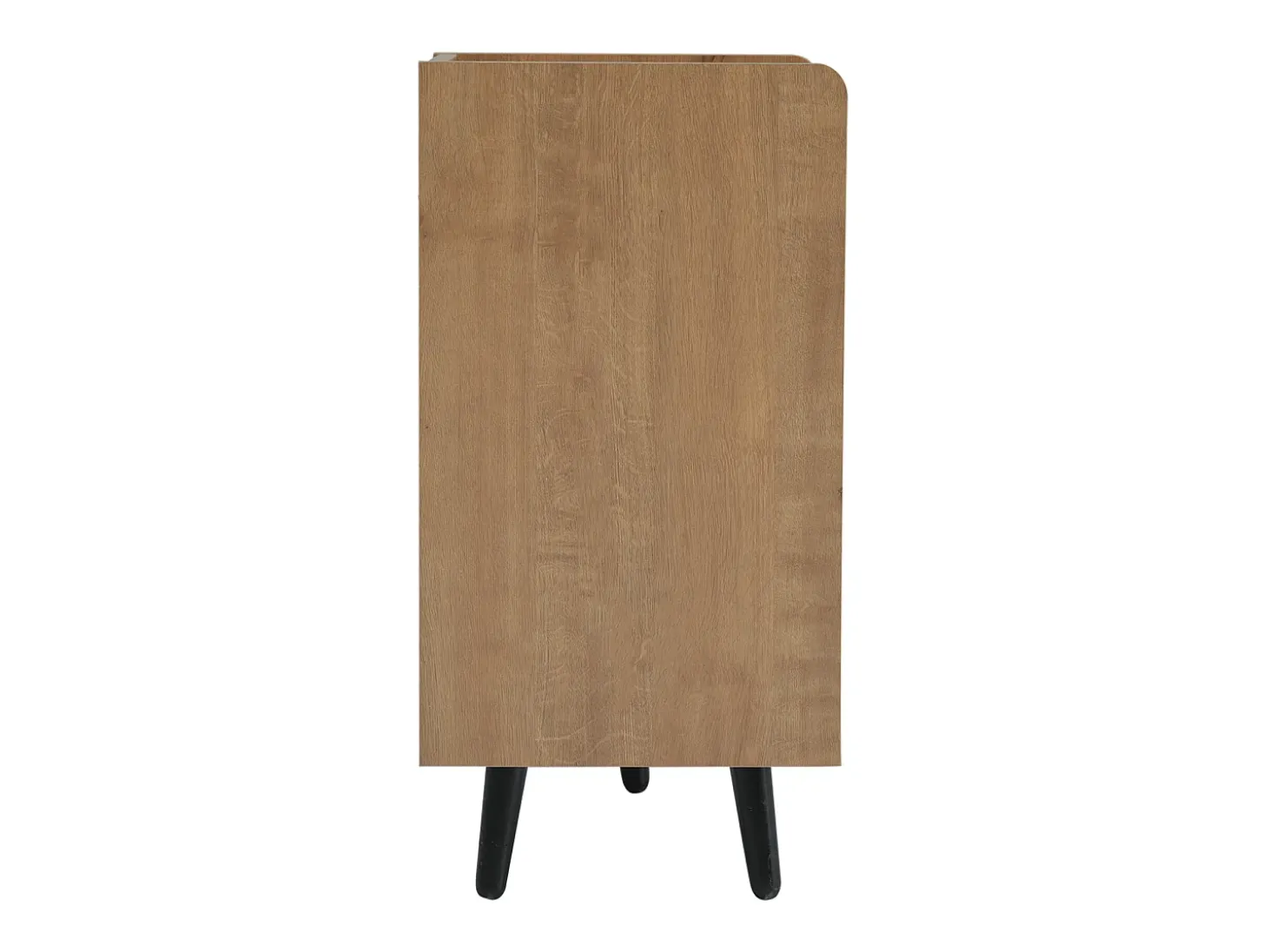 Sapateira com 3 portas e banco - Madeira PB - Cor natural escura