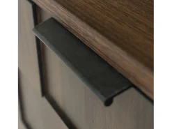 Sapateira com 5 prateleiras em madeira escura, 80 x 35,5 x 110 cm - prateleiras ajustáveis