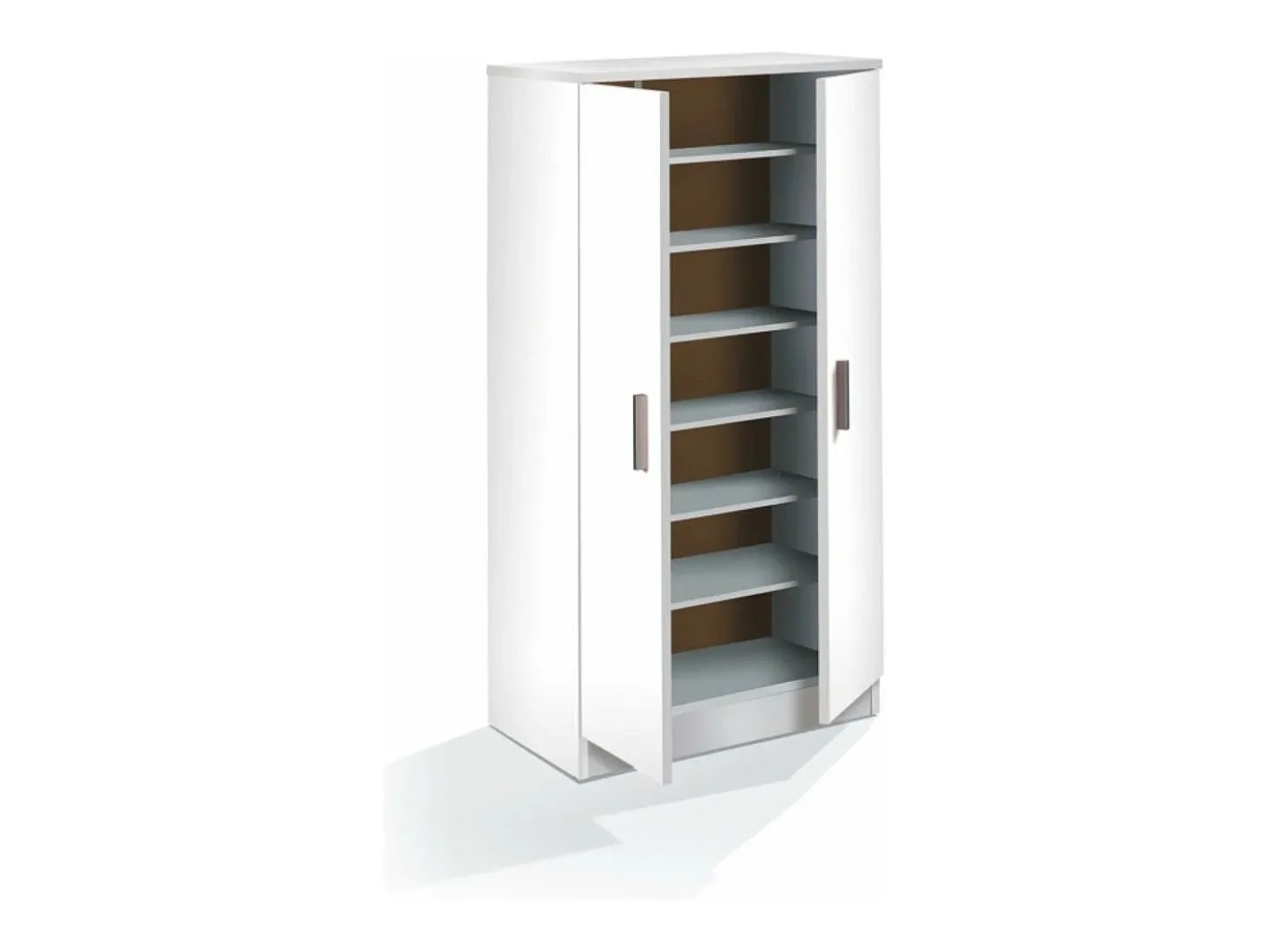 Sapateira com 7 prateleiras, branca, 108x55x36 cm, quarto, sala de estar