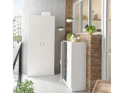 Sapateira com 7 prateleiras, branca, 108x55x36 cm, quarto, sala de estar