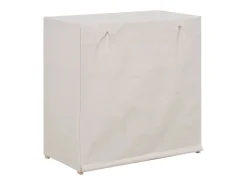 Sapateira com cobertura 79x40x80 cm tecido branco PT430093