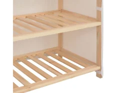 Sapateira com cobertura 79x40x80 cm tecido branco PT430093