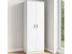 Sapateira Corredor Armário Auxiliar Branco 2 Portas 6 Prateleiras 60cm