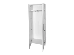 Sapateira Dabakumo, MObile sapateira, armário de entrada multiusos, armário de calçado, 65x38h197 cm, branco