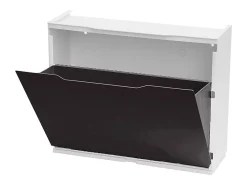 Sapateira Damatucc, Sapateira que economiza espaço, Sapateira de entrada, Sapateira de 1 porta, 100% Made in Italy, 51x17h40 cm, Preto