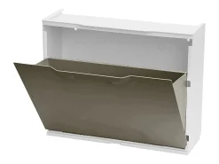 Sapateira Damatucc, Sapateira que economiza espaço, Sapateira de entrada, Sapateira de 1 porta, 100% Made in Italy, 51x17h40 cm, Tortora
