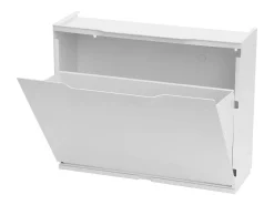 Sapateira Damatucc, Sapateira que economiza espaço, Sapateira de entrada, Sapateira de 1 porta, 100% Made in Italy, 51x17h40 cm, Branco