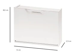 Sapateira Damatucc, Sapateira que economiza espaço, Sapateira de entrada, Sapateira de 1 porta, 100% Made in Italy, 51x17h40 cm, Branco