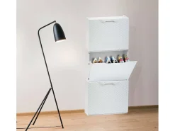 Sapateira Darmitan, Sapateira que economiza espaço, Sapateira de entrada, Sapateira de 1 porta, 100% Made in Italy, 51x17h40 cm, Branco