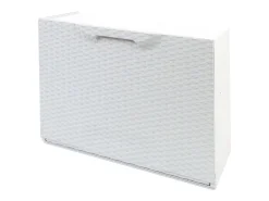 Sapateira Darmitan, Sapateira que economiza espaço, Sapateira de entrada, Sapateira de 1 porta, 100% Made in Italy, 51x17h40 cm, Branco