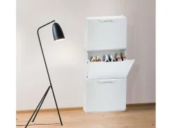 Sapateira Darmitan, Sapateira que economiza espaço, Sapateira de entrada, Sapateira de 1 porta, 100% Made in Italy, 51x17h40 cm, Branco