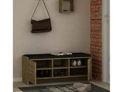 Sapateira Dbarrec, Sapateira, Armário de entrada multiusos, Armário de calçado, 110x37h43 cm, Carvalho