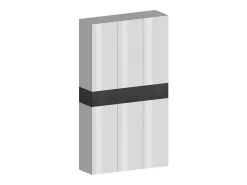 Sapateira Dcancellier, Sapateira com 7 portas, Armário de entrada multifuncional, 114x38h200 cm, Branco e Ardósia