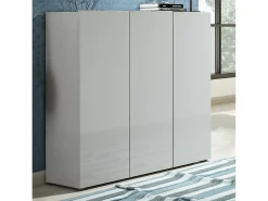 Sapateira Ddickman, Sapateira, Armário de entrada multiuso, Armário para calçado, Made in Italy, 120x34h115 cm, Cinza