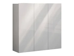 Sapateira Ddickman, Sapateira, Armário de entrada multiuso, Armário de calçado, Made in Italy, 120x34h115 cm, Branco brilhante
