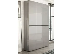 Sapateira Ddomingue, Armário de sapato, Armário de entrada multiuso, Armário de calçado, Made in Italy, 122x34h200 cm, Cinza