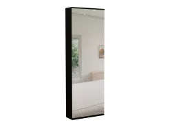 Sapateira de parede Leto com espelho, estilo moderno e espaço, 137.92 cm X 46.99 cm X 20.57 cm , preto