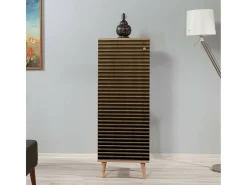 Sapateira DGrandin, Armário de sapato, Armário de entrada multiuso, Armário de calçado, 50x38h135 cm, Carvalho