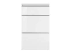 Sapateira Dlogarz, Armário multiuso com 2 portas e 1 porta basculante, Sapateira de entrada, 100% Fabricado na Itália, 60x27h108 cm, Branco brilhante