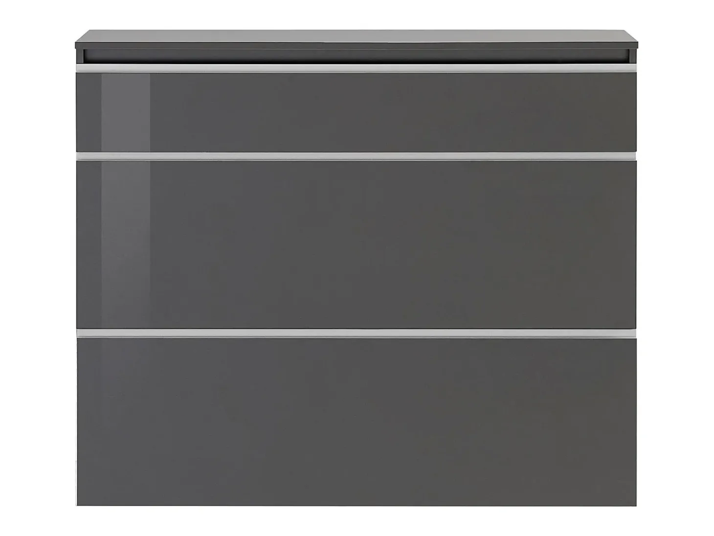 Sapateira Dlukak, Armário multiuso com 2 portas e 1 porta basculante, Sapateira de entrada, 100% Fabricado na Itália, 120x27h108 cm, Antracite brilhante