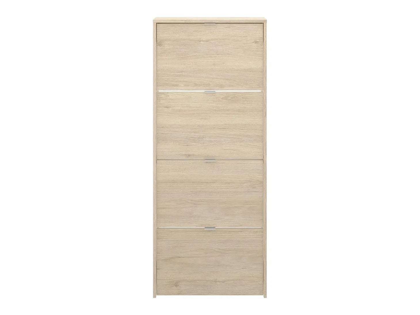 Sapateira Dmurie, Sapateira de entrada que economiza espaço, Sapateira com 4 portas dobráveis, 61x25h149 cm, Carvalho