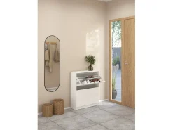 Sapateira Dtorris, Sapateira, Armário de entrada multiusos, Sapateira, 70x24 h85 cm, Branco
