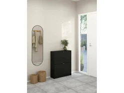 Sapateira Dtorris, Sapateira, Armário de entrada multiusos, Sapateira, 70x24 h85 cm, Preto