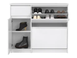 Sapateira Dtrainin, Sapateira, Armário de entrada multiusos, Sapateira, 109x32 h93 cm, Branco