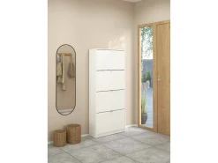 Sapateira Dtraor, Sapateira, Armário de entrada multiusos, Sapateira, 70x24 h162 cm, Branco