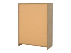 Sapateira Dtravers, Sapateira, Armário de entrada multiusos, Sapateira, 80x40 h111 cm, Carvalho e Branco